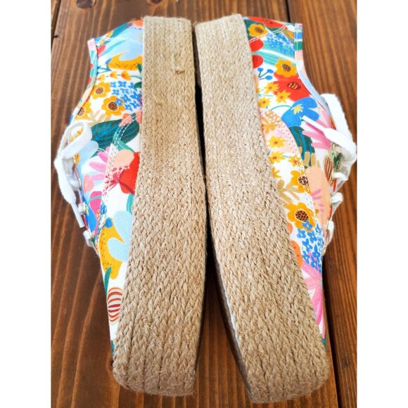 Keds Rifle Co Womens Floral Beachy Print Platform Espadrille Sneakers 8.5 - Picture 5 of 11